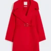 Korte wollen jas, rood Korte wollen jas, rood