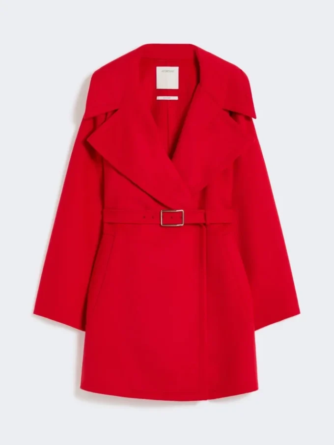 Korte wollen jas, rood Korte wollen jas, rood