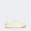 Lage sneakers van getrommeld leer, wit Lage sneakers van getrommeld leer, wit
