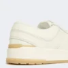 Lage sneakers van getrommeld leer, wit Lage sneakers van getrommeld leer, wit