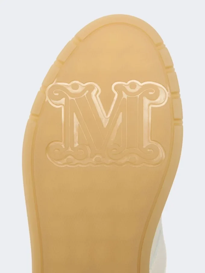 Lage sneakers van getrommeld leer, wit Lage sneakers van getrommeld leer, wit