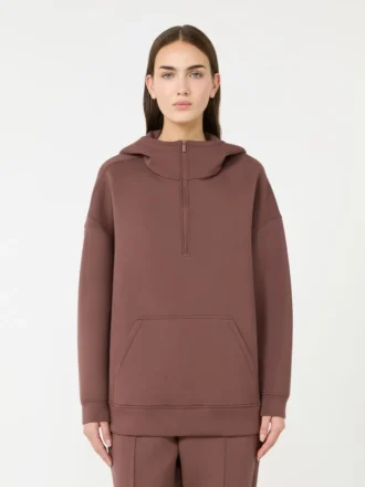 Lang scuba jersey sweatshirt, bruin