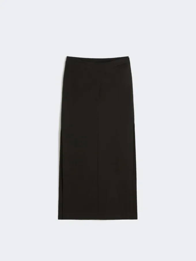 Lange katoenen rok, zwart