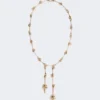– lange ketting met dubbele hanger, goud – lange ketting met dubbele hanger, goud