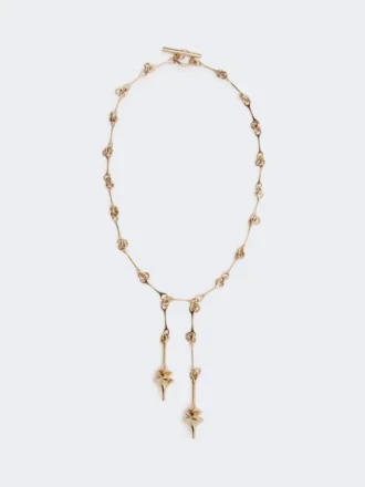 – lange ketting met dubbele hanger, goud