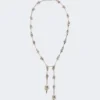 – lange ketting met dubbele hanger, zilver – lange ketting met dubbele hanger, zilver