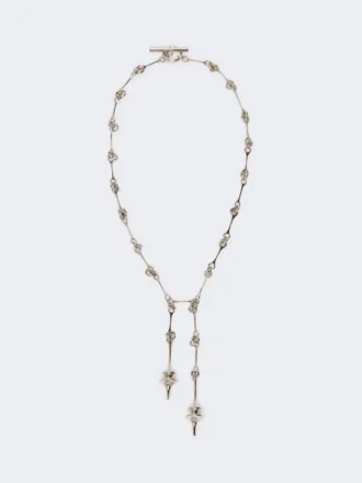 – lange ketting met dubbele hanger, zilver