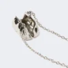 Lange ketting met grote pasticcino-tasbedel, zilver Lange ketting met grote pasticcino-tasbedel, zilver
