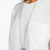 Lange ketting met grote pasticcino-tasbedel, zilver Lange ketting met grote pasticcino-tasbedel, zilver