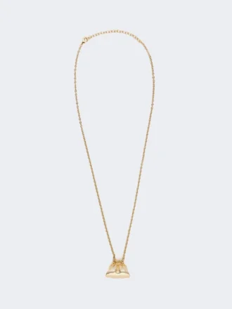 Lange ketting met pasticcino-tasbedeltje, goud