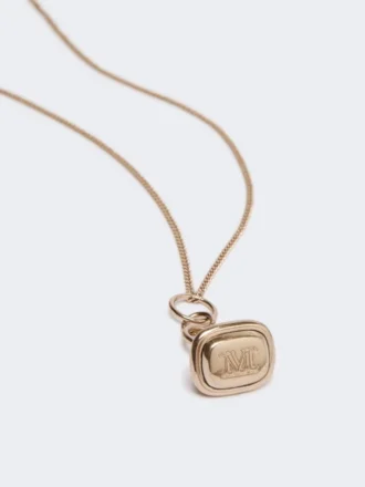 Lange ketting met stempelhanger, goud
