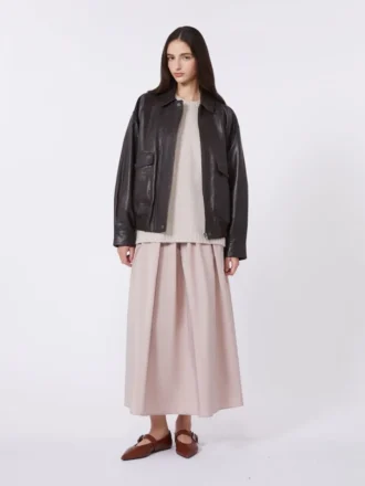 Lange taffeta rok, antiekroze
