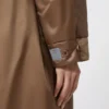 Lange, waterafstotende, gewatteerde parka van canvas, tabak Lange, waterafstotende, gewatteerde parka van canvas, tabak