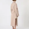 Lange waterafstotende trenchcoat van twill, beige Lange waterafstotende trenchcoat van twill, beige