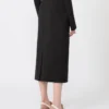 Lange wollen rok met riem, zwart Lange wollen rok met riem, zwart