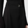 Lange wollen rok met riem, zwart Lange wollen rok met riem, zwart