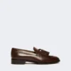 Lederen loafers met kwastjes, cacao Lederen loafers met kwastjes, cacao