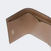 Leren driemaal opvouwbare portemonnee, modderkleur Leren driemaal opvouwbare portemonnee, modderkleur