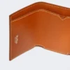 Leren driemaal opvouwbare portemonnee, roestkleur