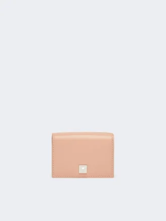 Leren driemaal opvouwbare portemonnee, roze