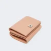 Leren driemaal opvouwbare portemonnee, roze Leren driemaal opvouwbare portemonnee, roze