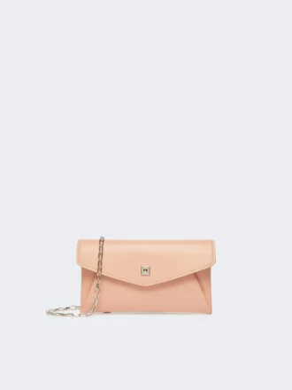 Leren envelopportemonnee, roze