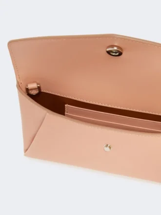 Leren envelopportemonnee, roze