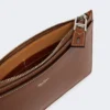 Leren etui met polsband, amberbruin Leren etui met polsband, amberbruin