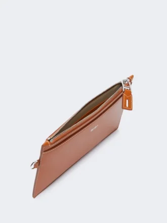 Leren etui met polsband, roestkleur