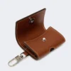 Leren etui voor oortelefoons, amberbruin Leren etui voor oortelefoons, amberbruin