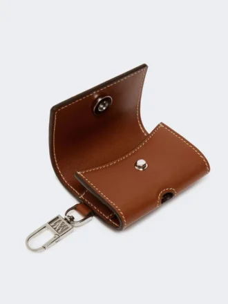Leren etui voor oortelefoons, amberbruin Leren etui voor oortelefoons, amberbruin