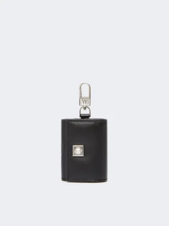 Leren etui voor oortjes, zwart Leren etui voor oortjes, zwart