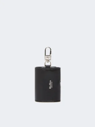 Leren etui voor oortjes, zwart Leren etui voor oortjes, zwart