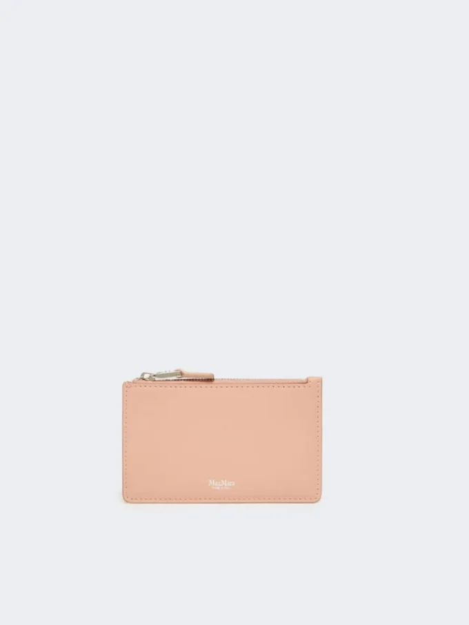 Leren kaarthouder, roze Leren kaarthouder, roze