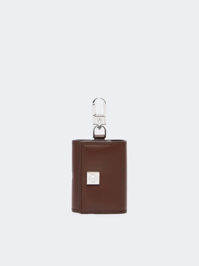 Leren oortelefoonetui, cacao