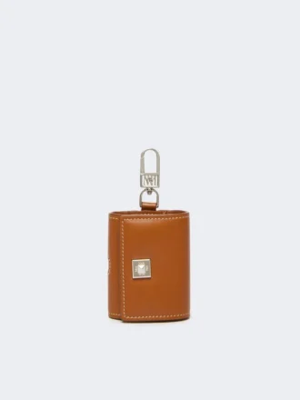 Leren oortelefoonetui, roestkleur Leren oortelefoonetui, roestkleur