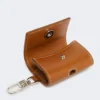 Leren oortelefoonetui, roestkleur Leren oortelefoonetui, roestkleur