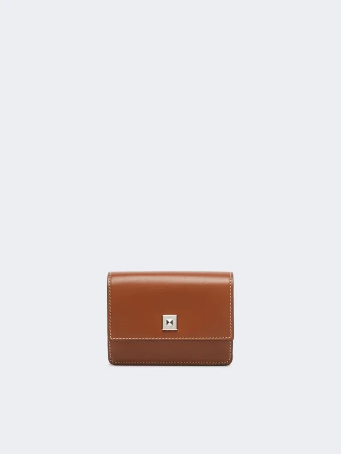 Leren portemonnee, amberbruin Leren portemonnee, amberbruin