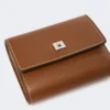 Leren portemonnee, amberbruin Leren portemonnee, amberbruin