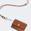 Leren portemonnee, amberbruin Leren portemonnee, amberbruin