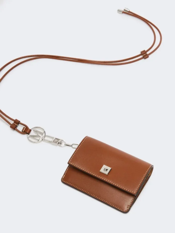 Leren portemonnee, amberbruin Leren portemonnee, amberbruin
