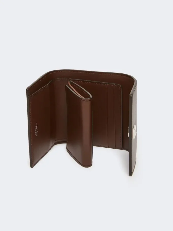 Leren portemonnee, cacao Leren portemonnee, cacao