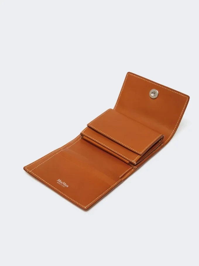 Leren portemonnee, roestkleur Leren portemonnee, roestkleur