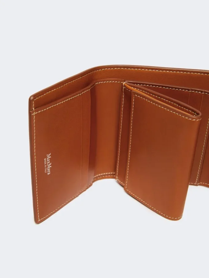 Leren portemonnee, roestkleur Leren portemonnee, roestkleur
