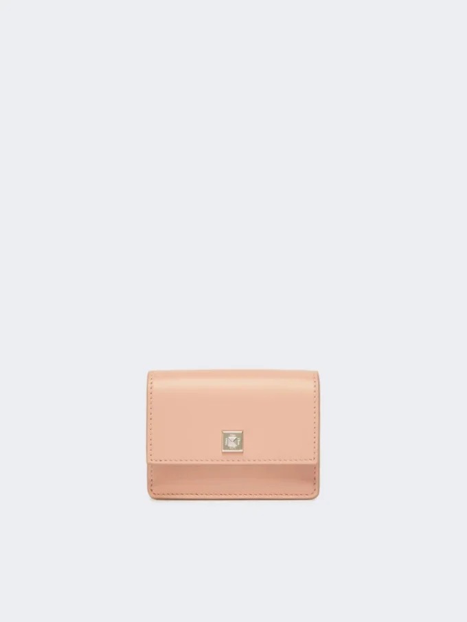 Leren portemonnee, roze