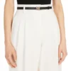 Leren riem met monogram, zwart Leren riem met monogram, zwart