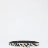Leren riem met ponyhaar-look, wit Leren riem met ponyhaar-look, wit