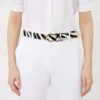 Leren riem met ponyhaar-look, wit Leren riem met ponyhaar-look, wit