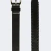 Leren riem met punt, zwart Leren riem met punt, zwart