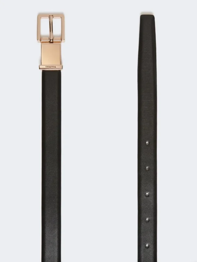 Leren riem, zwart